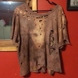 Distressed t-shirt handmade by me